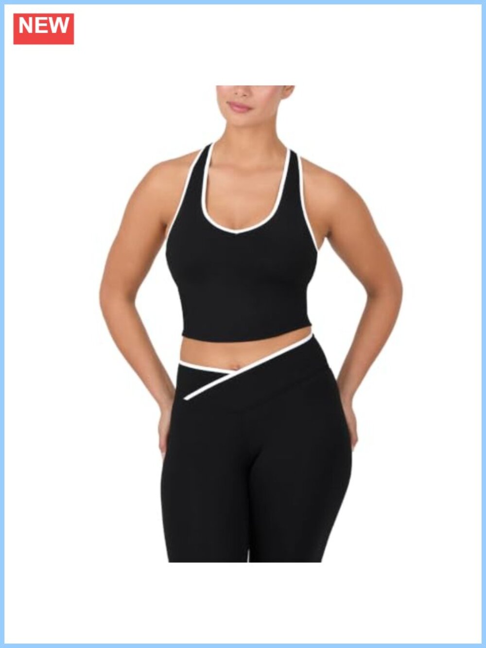 YITTY Athletic Tank Top with Built-in Bra Racerback Low-Impact Yoga Gym